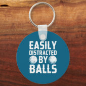 Easily Distracted By Shirt Funny Men Women Golf Lo Schlüsselanhänger (Vorderseite)