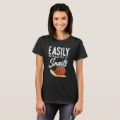 Easily Distracted by Snails Snail Slugs T-Shirt (Vorne ganz)