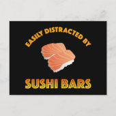 Easily Distracted By Sushi Bars Postkarte (Vorderseite)