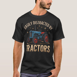 Easily Distracted By Tractors Vintage Traktor T-Shirt