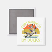 Easily Distracted Duck Hunting Gift Dad Hunter Son Magnet (Vorderseite/Rückseite)
