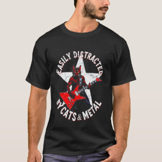 Easily durch Katzen & extreme Death Heavy Me abgel T-Shirt