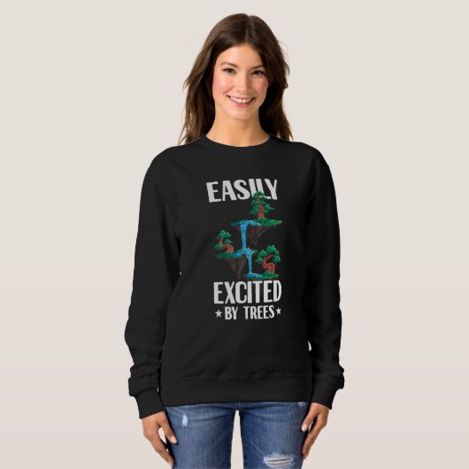 Easily Excited By Trees Environment Awareness Plan Sweatshirt (Vorne ganz)