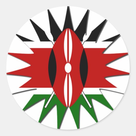 East African Constellation Kenyan Flag Star Design Runder Aufkleber (Vorderseite)