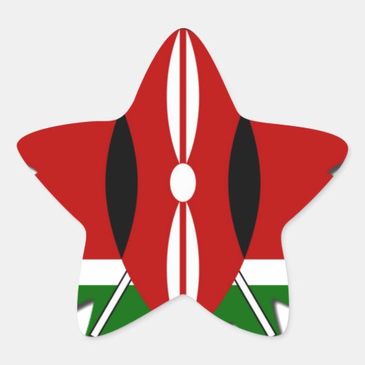 East African Constellation Kenyan Flag Star Design Stern-Aufkleber (Vorderseite)