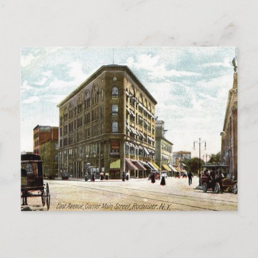 East Ave, Corner of Main, Rochester, New York, Postkarte (Vorderseite)