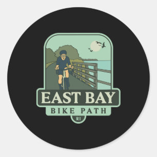 East Bay Bike Path - Rhode Island (Radfahren)  Runder Aufkleber
