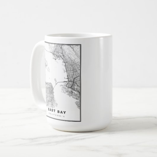 East Bay Map Kaffeetasse (Vorderseite Links)