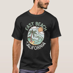 East Beach California Tropical Beach Urlaub Souv T-Shirt