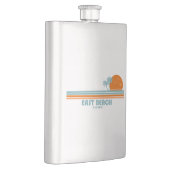 East Beach Georgia Sun Palm Trees Flachmann (Rechts)