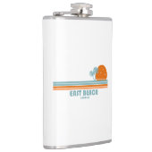 East Beach Georgia Sun Palm Trees Flachmann (Rechts)