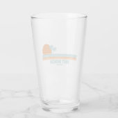 East Beach Georgia Sun Palm Trees Glas (Rückseite)