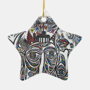 East Berlin Wall Graffiti Keramikornament