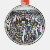 East Berlin Wall Graffiti Ornament Aus Metall (Vorne)
