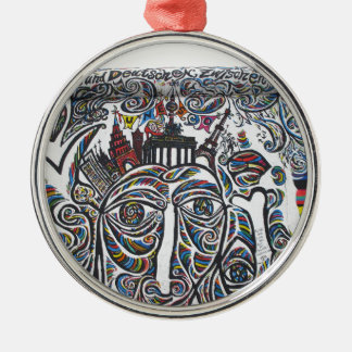 East Berlin Wall Graffiti Ornament Aus Metall