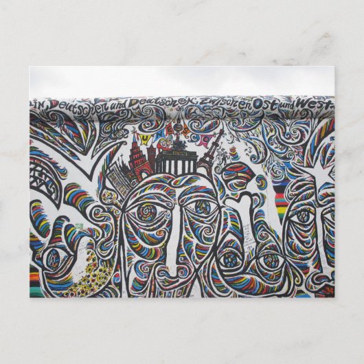 East Berlin Wall Graffiti Postkarte (Vorderseite)