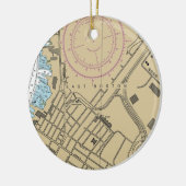 East Boston MA Chart Keramik Ornament (Links)