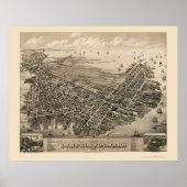 East Boston, MA Panoramic Map - 1879 Poster (Vorne)