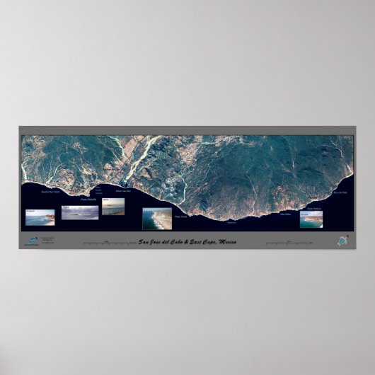 East Cape, Baja California Satellitenposter Poster (Vorne)