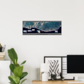 East Cape, Baja California Satellitenposter Poster (Heimbüro)