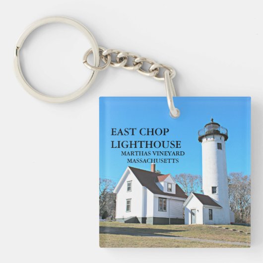 East Chop Lighthouse, Marthas Vineyard MA Keyring Schlüsselanhänger (Vorderseite)