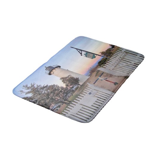 East Chop Lighthouse, Massachusetts Bath Mat Badematte (Schrägansicht)