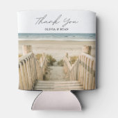 East Coast Beach Wedding Gefallen Custom Can Coole Dosenkühler (Rückseite)