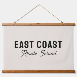 East Coast Dekor Individuelles Stadtname Staatssch Wandteppich Mit Holzrahmen