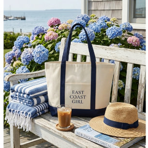 East Coast Girl Preppy Coastal Küstenstil Tragetasche