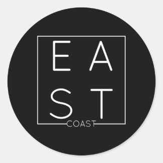 East Coast Lifestyle Modern Minimal Runder Aufkleber
