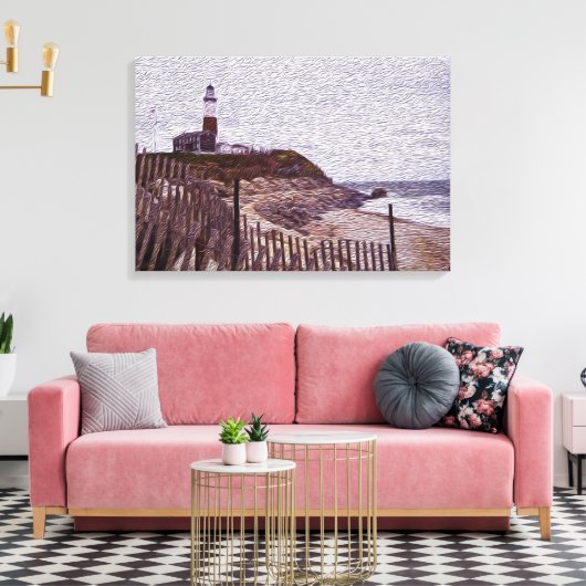 East Coast Lighthouse Leinwand (Insitu (Wohnzimmer))