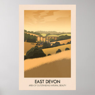 East Devon AONB Reiseplakat Poster
