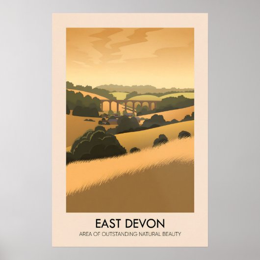East Devon AONB Travel Poster (Vorne)