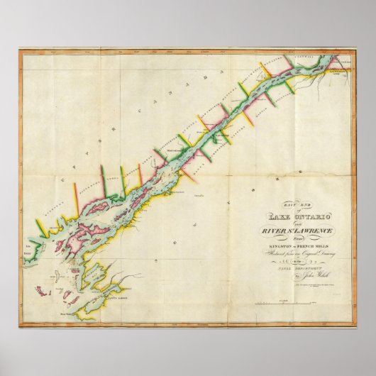 EaSt. Ende des Ontario-Sees und Fluss St. Lawrence Poster (Vorne)