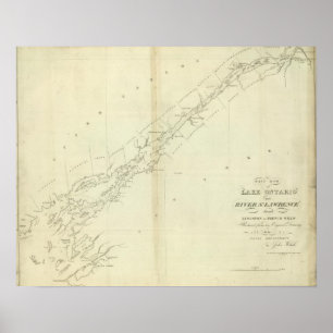 EaSt. Ende des Ontario-Sees und Fluss St. Lawrence Poster