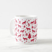 East European Shepherd Weihnachtsdesign Kaffeetasse (Vorderseite Links)