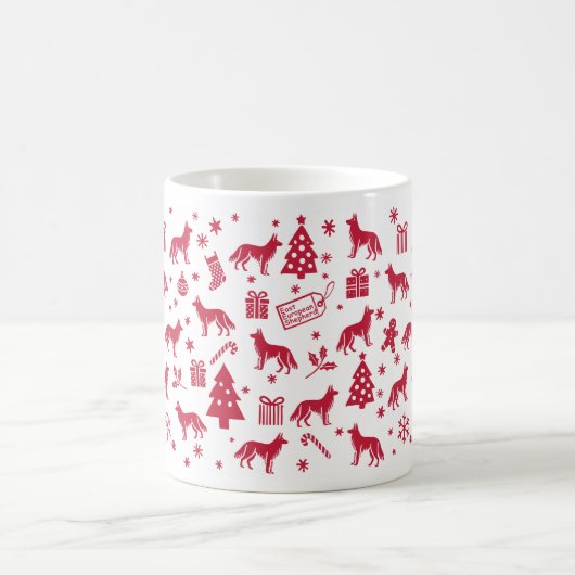 East European Shepherd Weihnachtsdesign Kaffeetasse (Mittel)