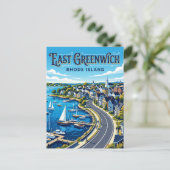 East Greenwich Rhode Island Postkarte (Stehend Vorderseite)