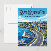 East Greenwich Rhode Island Postkarte (Vorne/Hinten)