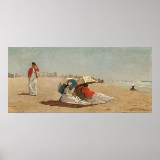 East Hampton Beach - Winslow Homer Fine Art Poster (Vorne)