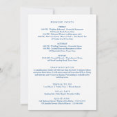 East Hampton Map Wedding Welcome Letter Navy Blue Dankeskarte (Rückseite)