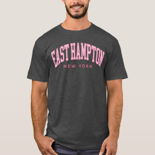 East Hampton New York Retro PreppyRetro Rosa Damen T-Shirt