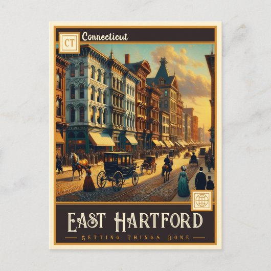 East Hartford, Connecticut | Vintage Postkarte (Vorderseite)
