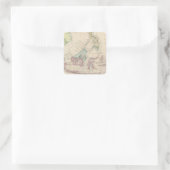 East Indies Quadratischer Aufkleber (Tasche)