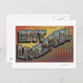 East Liverpool, Ohio - Große Briefmarkenszenen Postkarte (Vorne/Hinten)