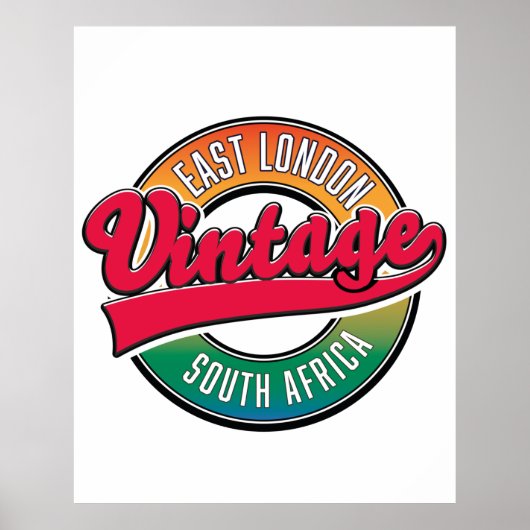 East London South Africa Logo Poster (Vorne)