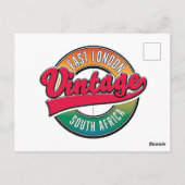 East London South Africa Logo Postkarte (Rückseite)