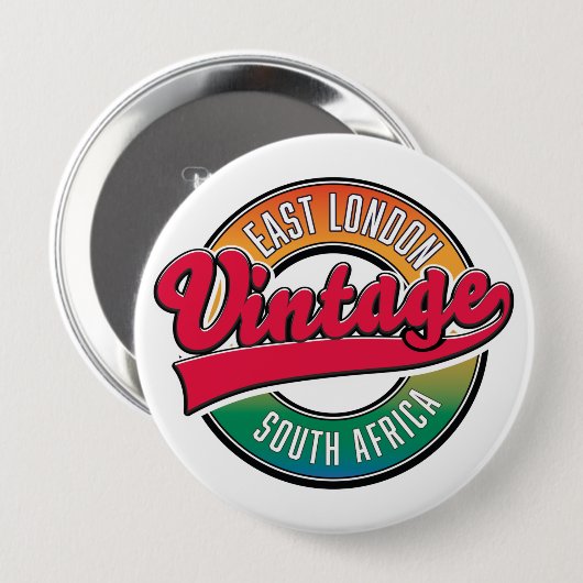 East London Südafrika Logo Button (Vorne & Hinten)