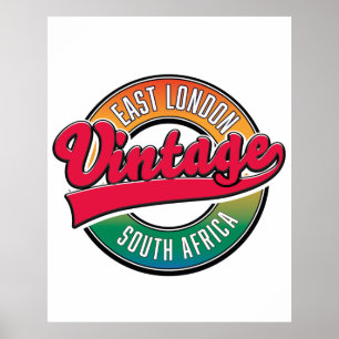 East London Südafrika Logo Poster