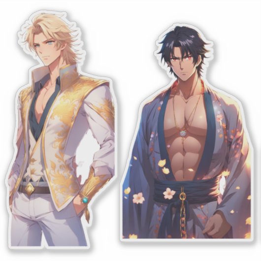 East Meets West Husbando Sticker Pack | Anime Fant (Vorderseite)